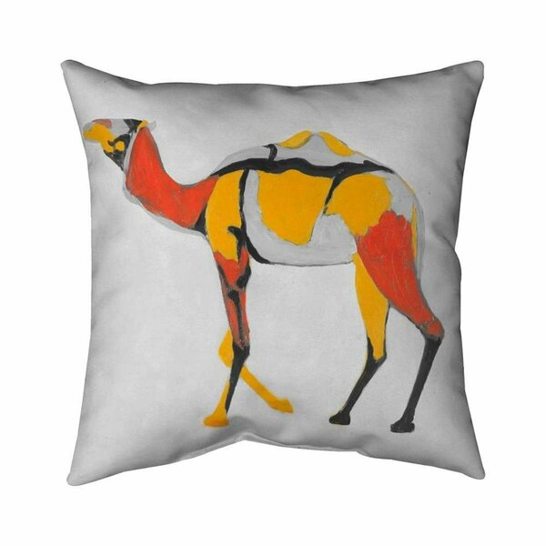 Fondo 26 x 26 in. Abstract Dromedary-Double Sided Print Indoor Pillow FO2801038